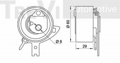 TREVI AUTOMOTIVE td1713 -  Натяжной ролик, ремень ГРМ